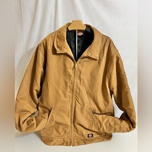 DICKIES INDUSTRIAL DUCK JACKET MENS XL BROWN CANVAS W/ DUCK LINING WITH POCKETS